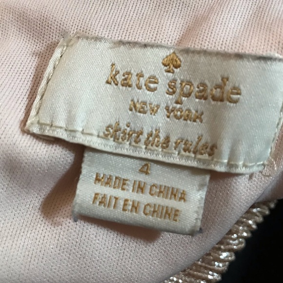 Kate Spade Rosegold Sparkle Crinkle Metallic Dress - Picture 3 of 7